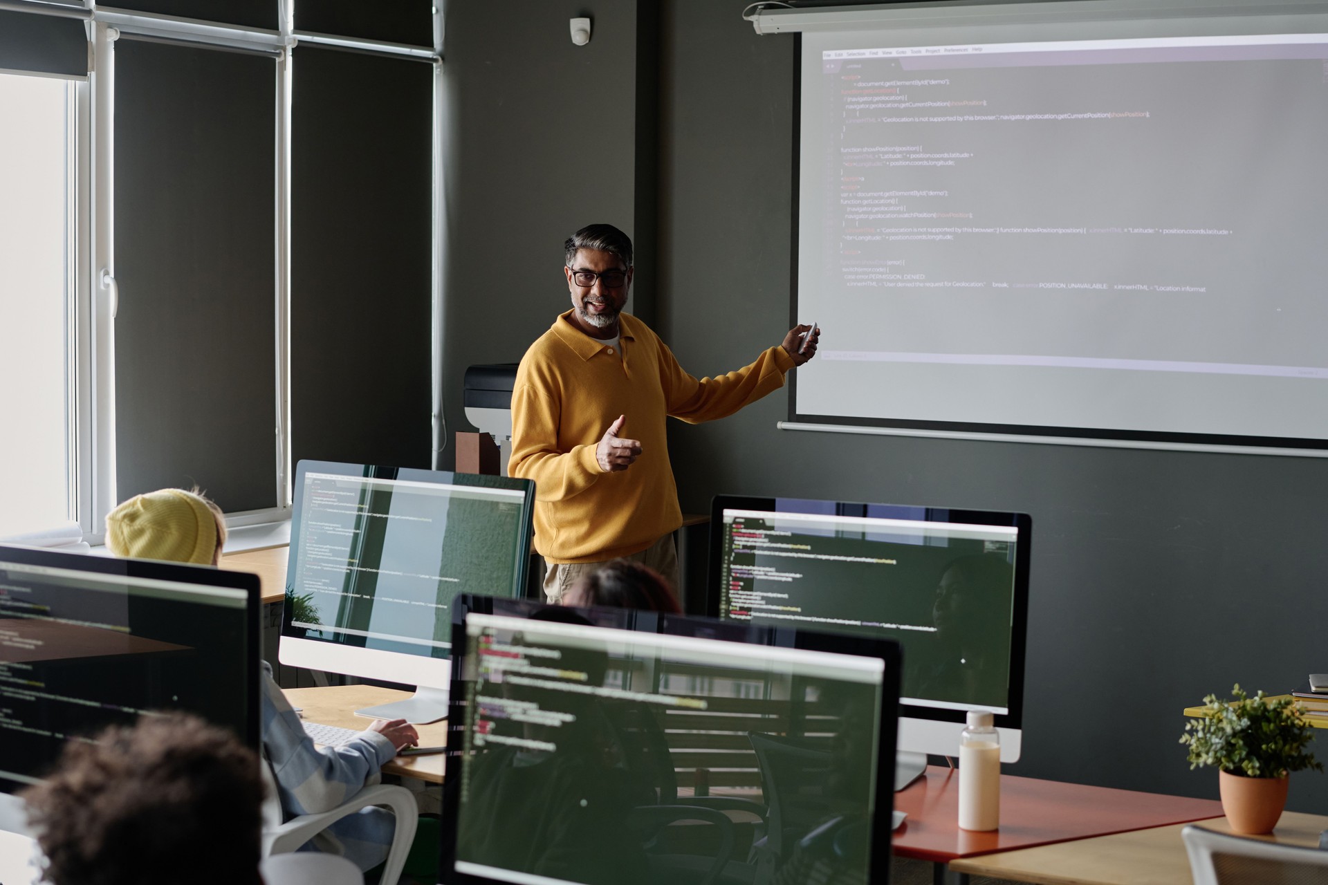 Teacher Conducting Coding Lesson